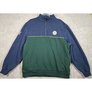 Malbon Golf Quarter Zip Sweatshirt Phoenix Open Embroidery Patch Logo Men's XL